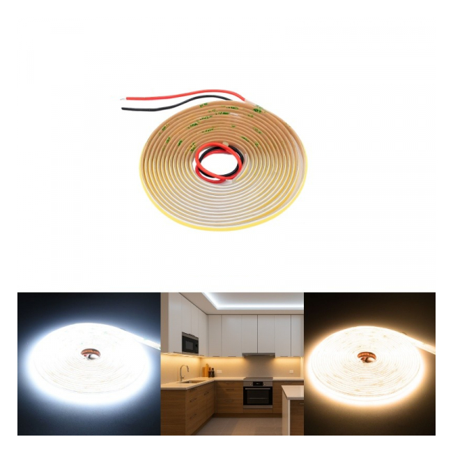 Banda LED COB 5m 560D/m 2in1 Alb Cald si Rece 2700K-6500K IP20 18A202 XXM