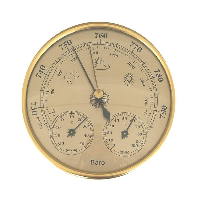 Barometru cu Termometru si Higrometru Analogic 13cm THB9293G 13C021 XXM