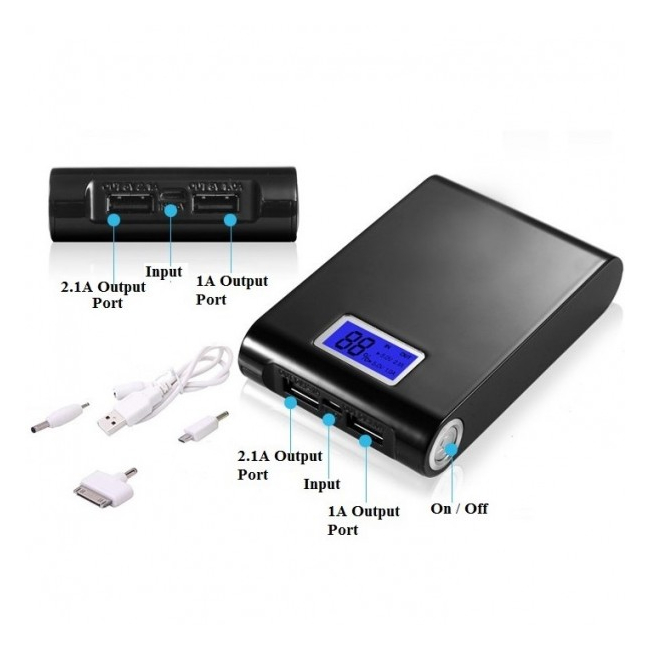 Baterie Externa Power Bank 12000mAh cu Display LCD