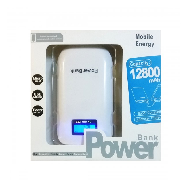 Baterie Externa Power Bank 12800mAh cu Display LCD