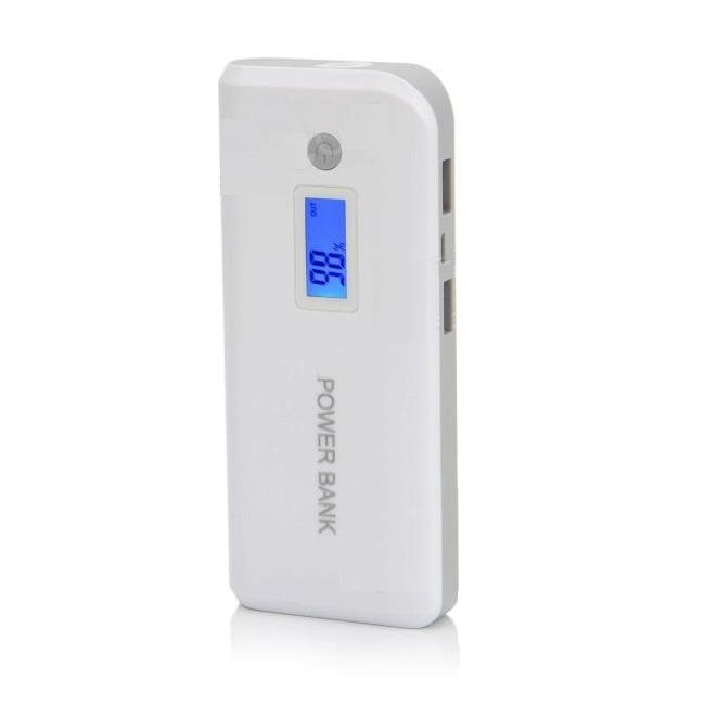 Baterie Externa Power Bank 15000 2 USB, LCD, Mufa iPhone 5