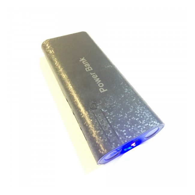 Baterie Externa Power Bank 3 USB, Lanterna LED, Lumina UV 20000