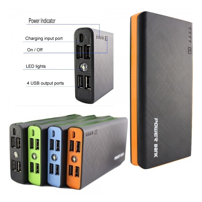 Baterie Externa Power Bank 4 USB 30000