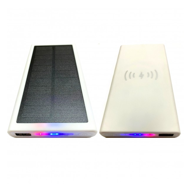 Baterie Externa Solara Incarcare Wireless USB Power Bank 8000