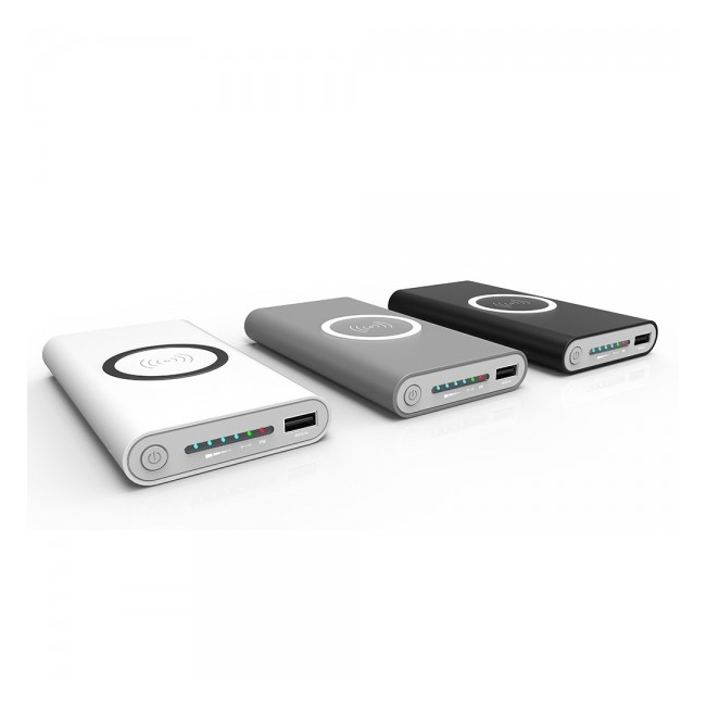 Baterie Externa Wireless si USB Qi Power Bank 10000