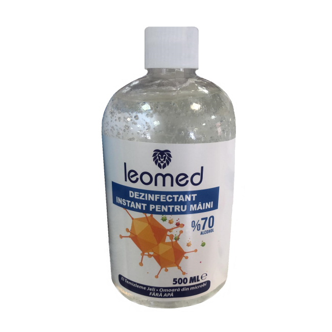 Bax 12 Tuburi Gel Maini Dezinfectant Instant 500ml 70% Alcool Leomed