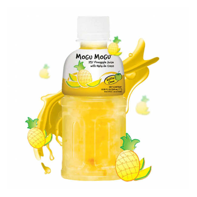 Bax 24 Sucuri Thai Mogu Mogu cu Nata de Coco, Aroma Ananas 24 x 320ml