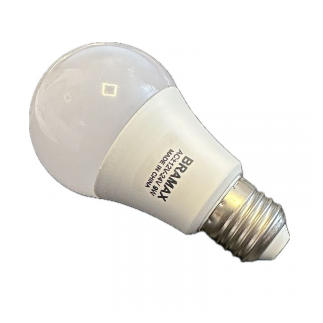 Bec cu LED Bramax A65 24V AC DC E27 9W 6400K MNR1000