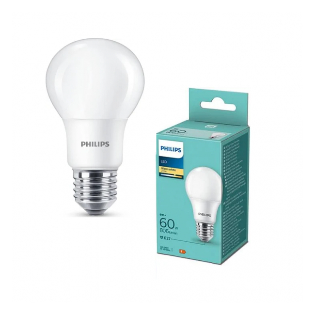 Bec cu LED PH A60 8W 60W E27 CW 4000K 806LM MNR7350