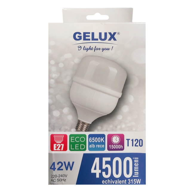 Bec ECOLED 42W lumina rece T120 42W E27 6500K GL-LEDTI2042 CNN50030