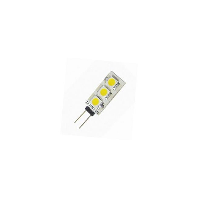 Bec Economic cu 6 LED SMD tip Bulb G4 1W Lumina Alba Rece