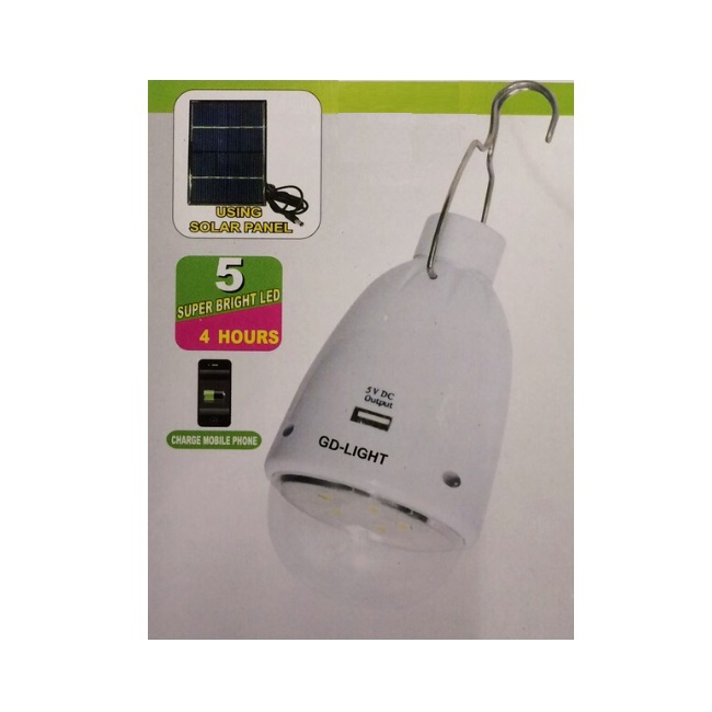 Bec Economic Solar cu USB si 5 LEDuri SMD GDLIGHT GD5019