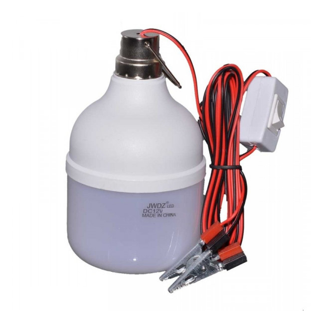 Bec LED 12W 12V Cablu cu Clesti Baterie Auto Glob Mat 18C055 XXM