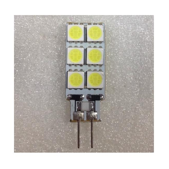 Bec LED 2W 12LED SMD Bulb 12V G4 Alb Rece