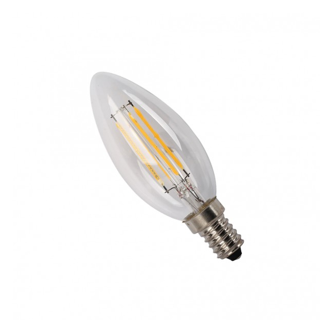 Bec LED Filament Tip Lumanare 4W Alb Rece E14 220V TKO