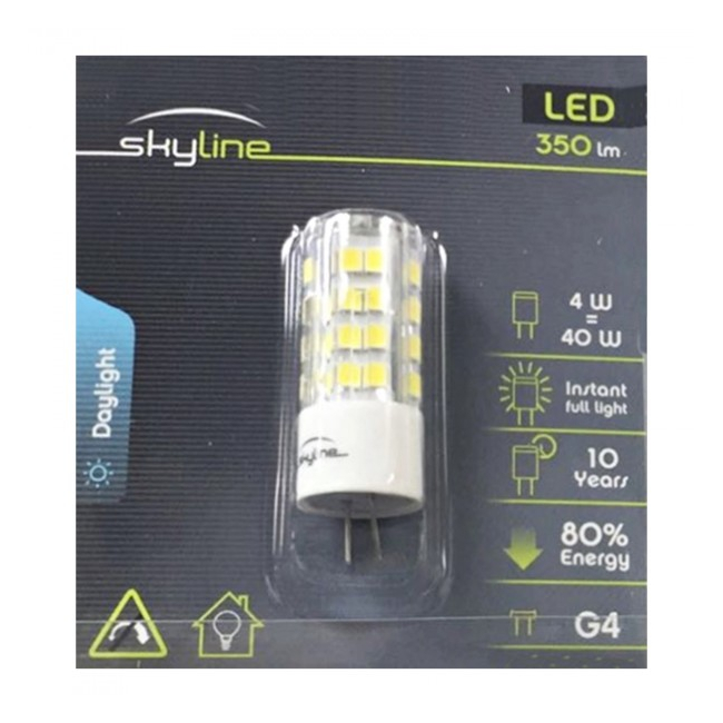 Bec LED SMD 4W Bulb Alb Rece 6500K G4 12V Skyline SL1387