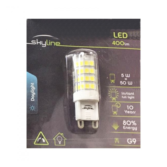 Bec LED SMD 5W Bulb Alb Rece 6500K G9 220V Skyline SL1389