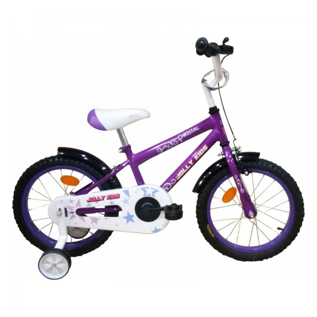 Bicicleta Copii 4-6 Ani, cu Roti Ajutatoare, Jolly Kids IBY16 BIC16 Mov