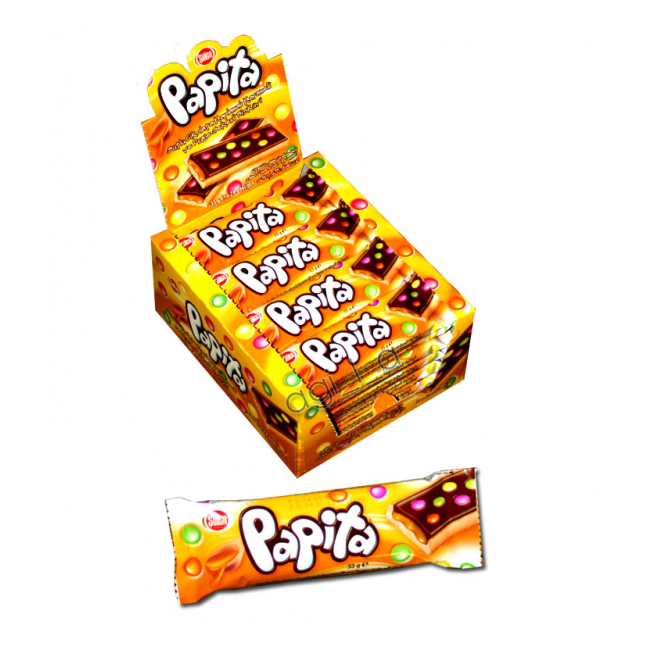 Biscuiti cu crema de caramel si ciocolata Papita 24x33g MGR2626