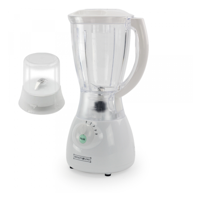 Blender 2in1 cu Rasnita 400W 1.5L Royalty Line RL-SM-400P.2L ALB