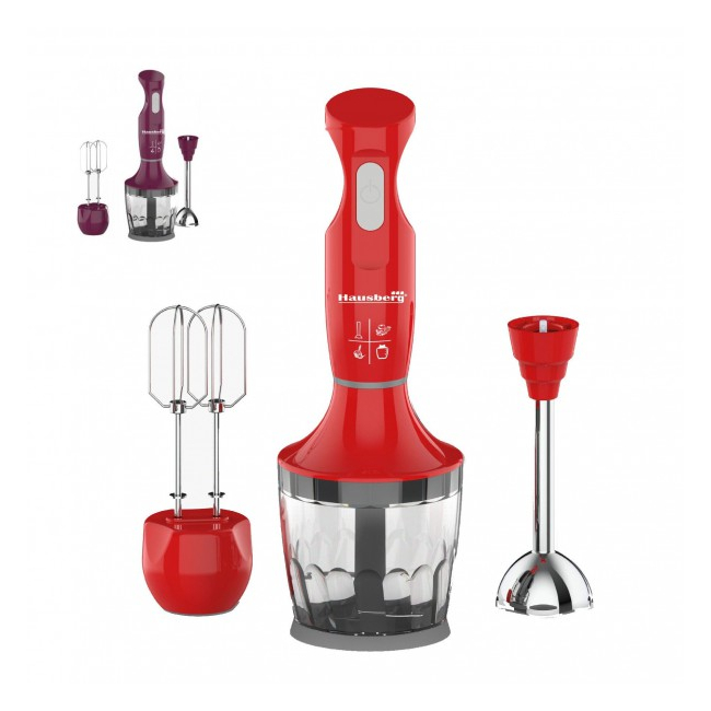 Blender Electric de Mana 3in1 cu Tel, Bol 0.75l 600W Hausberg HB7706