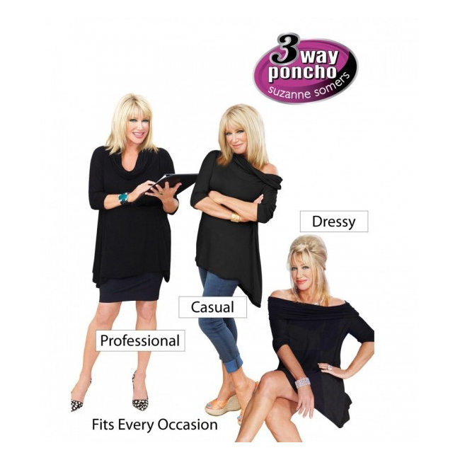 Bluza Poncho cu 3 Moduri de Purtat 3 Way Poncho pentru Femei