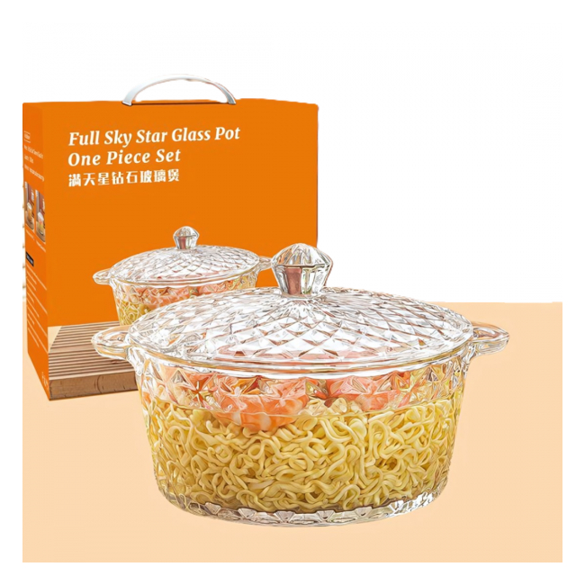 Bol cu Capac Sticla 1200ml Rotund Wei A16520 DNC68111