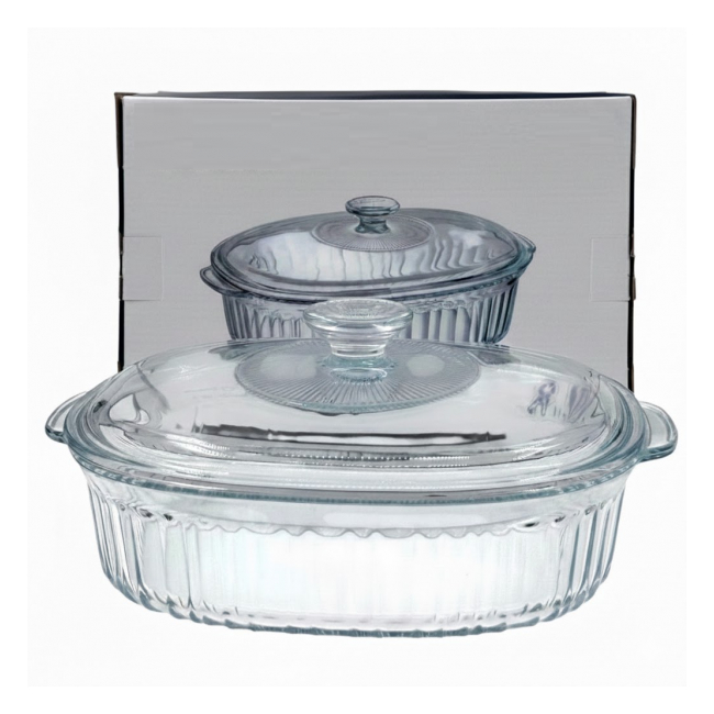 Bol Oval Sticla Termorezistenta cu Capac 1.8L WEI A-16326 DNC67069