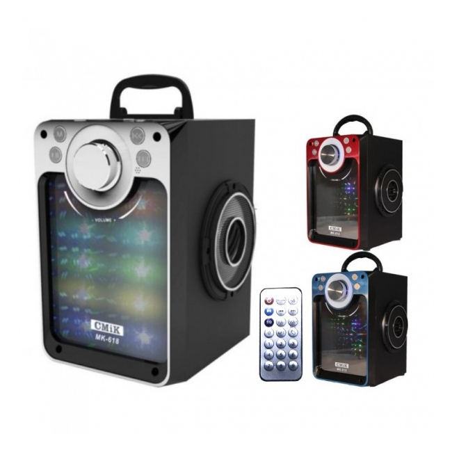 Boxa Portabila Bluetooth Telecomanda USB SD Radio AUX 17x24cm MK618BT XXM