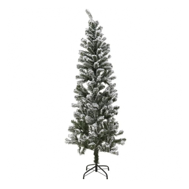 Brad Artificial PVC de Craciun Verde cu Varfuri Ninse 180cm WEI SD-00535 DNC65359