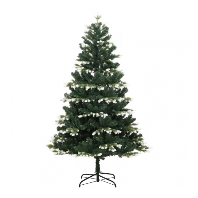 Brad Artificial PVC de Craciun Verde cu Varfuri Ninse 210cm WEI SD-00533 DNC65361