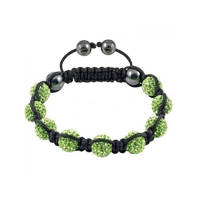 Bratara Shamballa cu Cristale Verzi