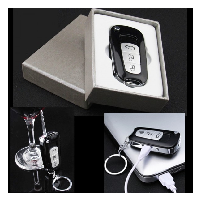 Bricheta Electrica USB Breloc Cheie Auto tip Briceag cu Laser 001158