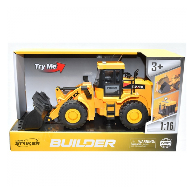 Buldoexcavator cu lumini si sunet scara 1:16 pentru copii WY420A CWT