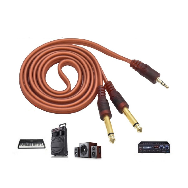 Cablu Audio Jack 3,5mm ST tata 2 Jack 6,3 mm MO tata  Siliconat 1,5m Pro 11A030 XXM