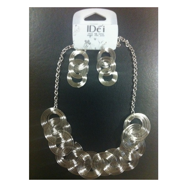 Set Colier si Cercei Argintii X3533