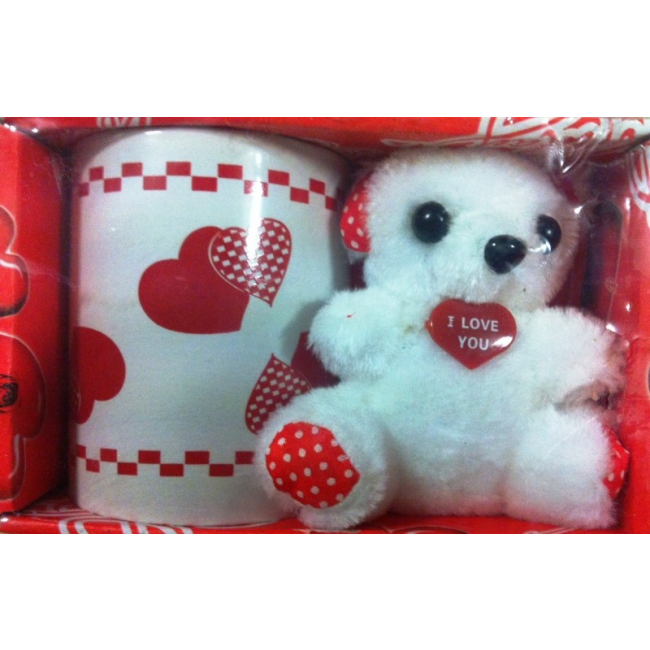 Cadou Valentine's Day set Cana si Ursulet de Plus M159