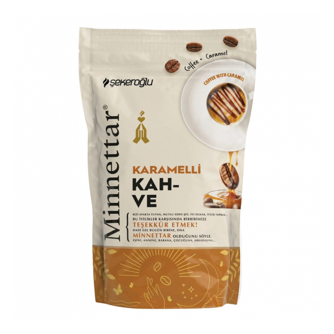 Cafea turceasca cu caramel bautura instant pudra 165g Minnettar MGR
