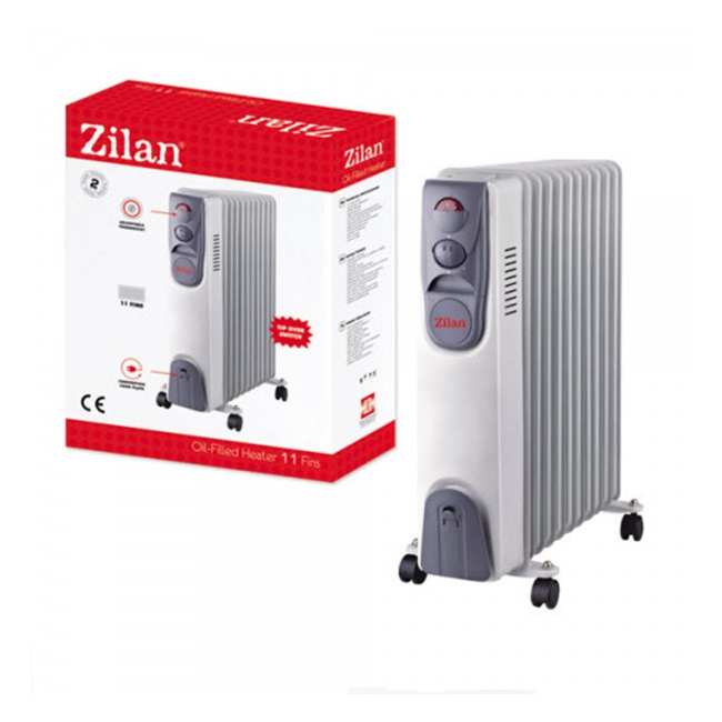 Calorifer Electric Ulei cu Ventilator 11 Elementi Zilan ZLN6805 2500W