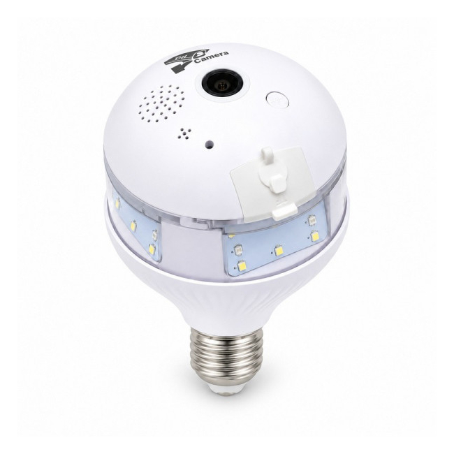 Camera de Supraveghere Wi-Fi Tip Bec E27 Panoramica Iluminare LED D8 DALBI 13F009 XXM