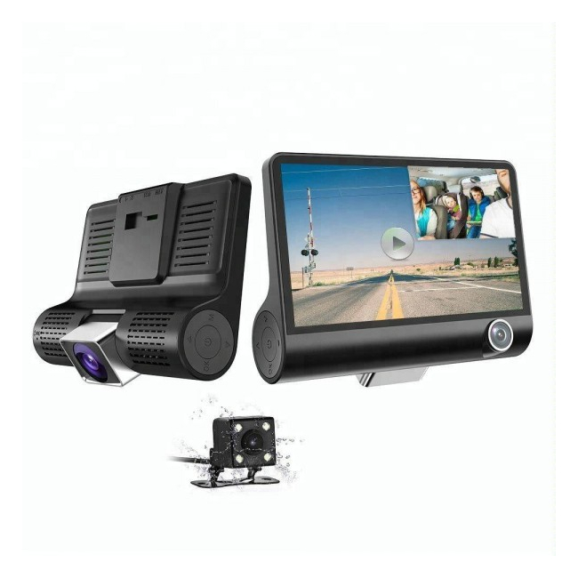 Camera Video Auto Tripla Fata, Spate, Interior, Ecran 4 inch G-Sensor