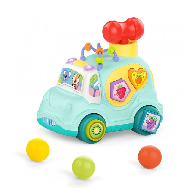 Camionul cu sunete pentru Copii de la 18 luni+ Verde-Multicolor HE0547 CWT