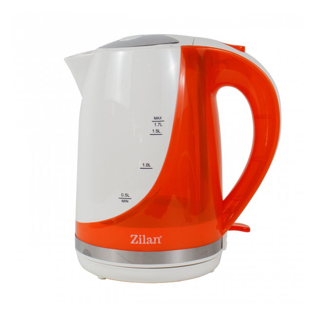 Cana fierbator electrica 1.7L 2200W Alb-Portocaliu Zilan ZLN1303