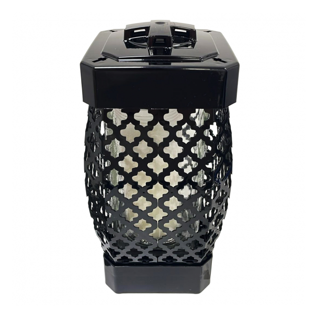 Candela funerara din sticla acoperita cu plastic 26x13x13cm Glamour Maroco CNN52984