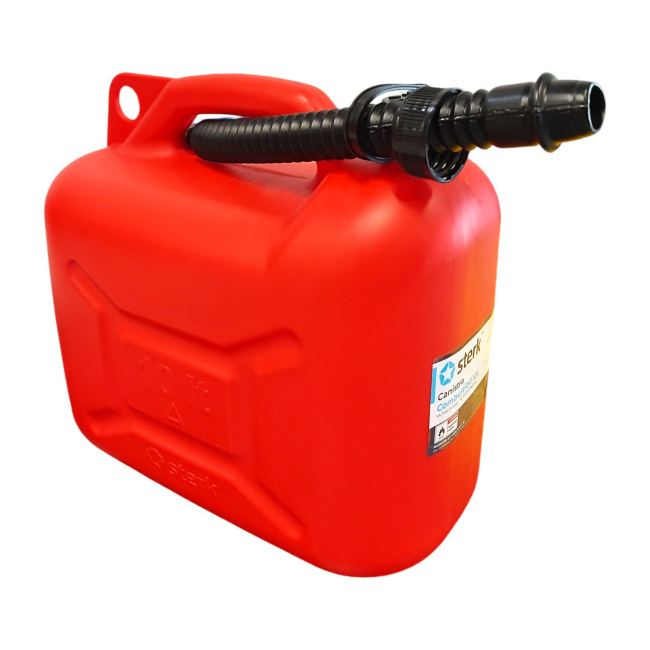 Canistra din plastic pentru combustibil rosie 10L Sterk CNN46496