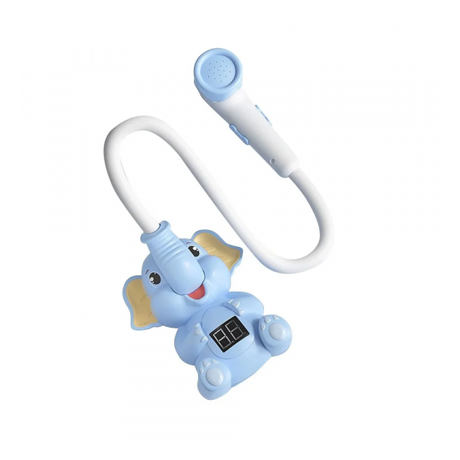 Cap de dus copii elefant cu control temperatura plastic albastru 8803A CWT