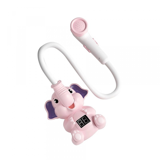 Cap de dus copii elefant cu control temperatura plastic roz 8803A CWT