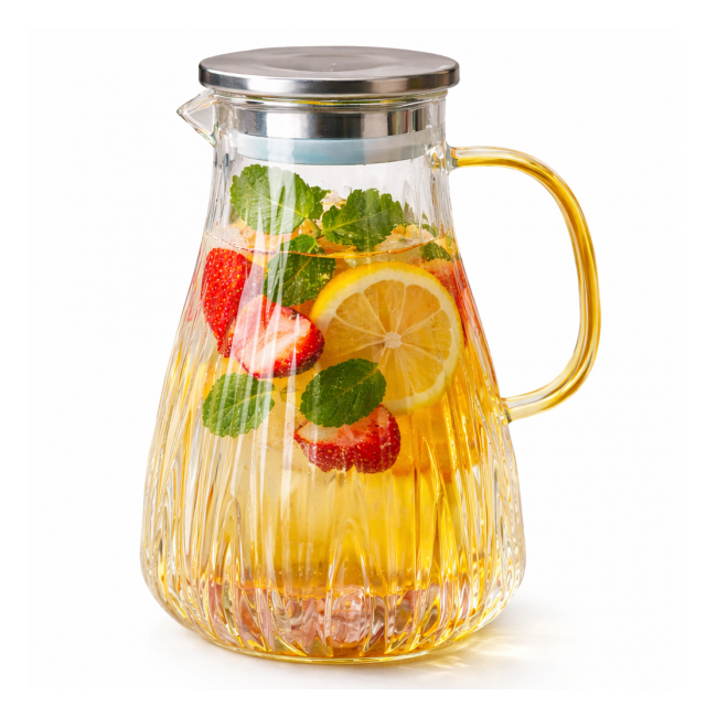 Carafa Limonada cu capac 1600ml Sticla WEI A-16004 DNC66621