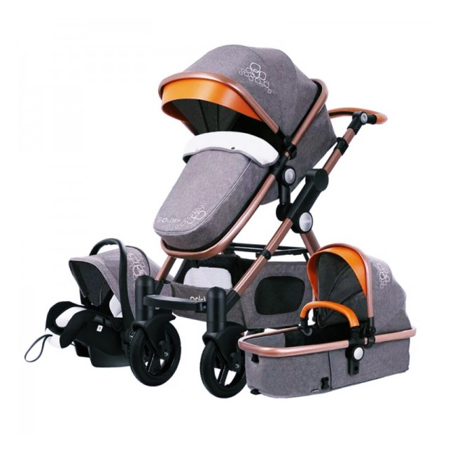 Carucior Multifunctional 3in1 JU Golden Baby T800 Gri