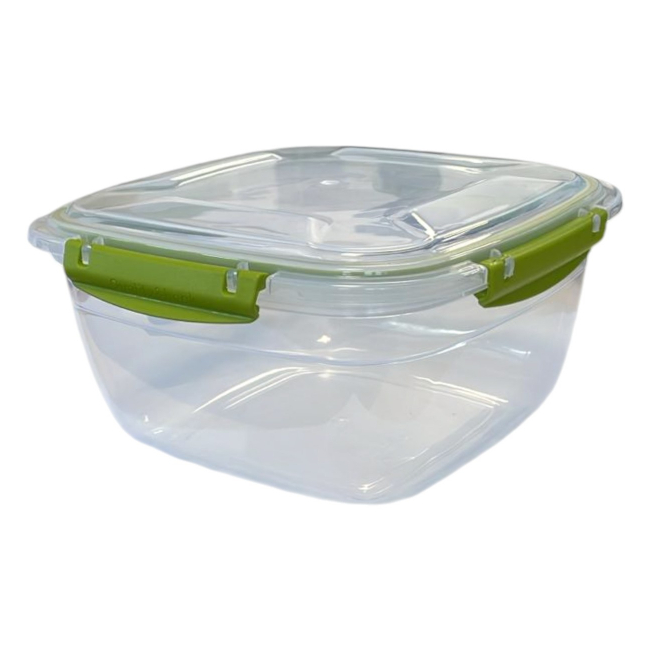Caserola din plastic patrata cu Click 20x11cm 2.4l QS139 CNN51083